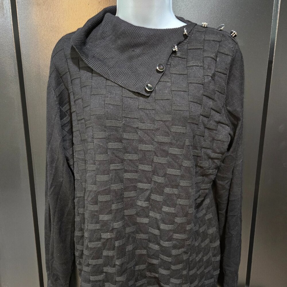 Lefty & Me Black Sweater L NWT